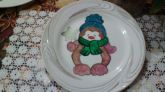lindo prato decorativo porcelana schimidt pintado mão