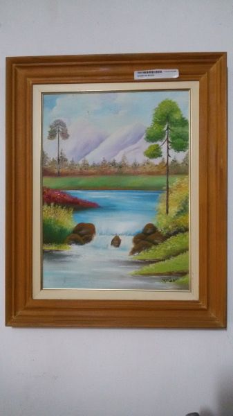 quadro decorativo oleo sobre tela