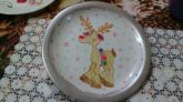 PRATO PORCELANA DECORATIVO SCHIMIDT PINTADO MAO